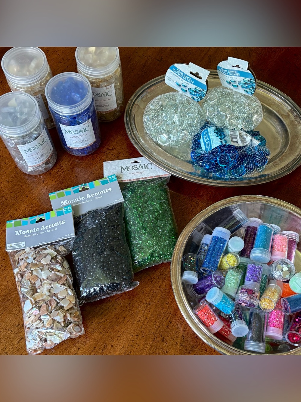 Assorted Glass Pebbles & Gems, Fire Glass. Arts & Crafts